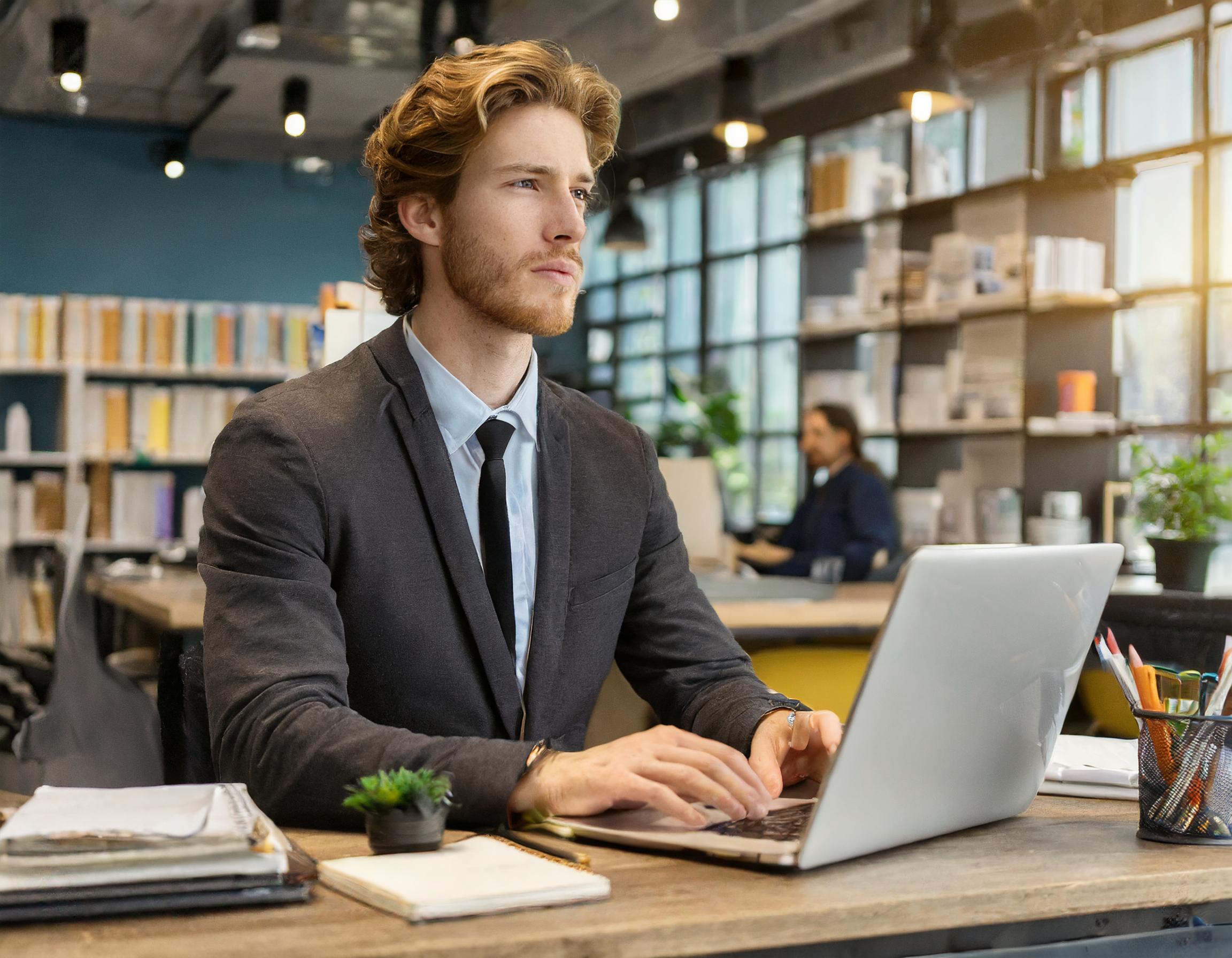 Business-professional man in an office setting